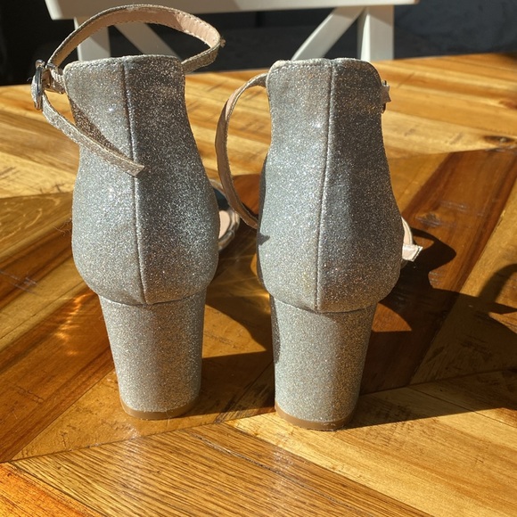 Annaili silver sparkly heeled sandals - Picture 3 of 4